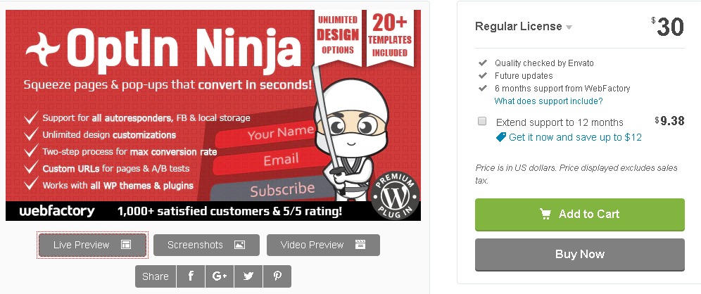 Optin Ninja Ultimate Squeeze Page Generator By Webfactory Codecanyon